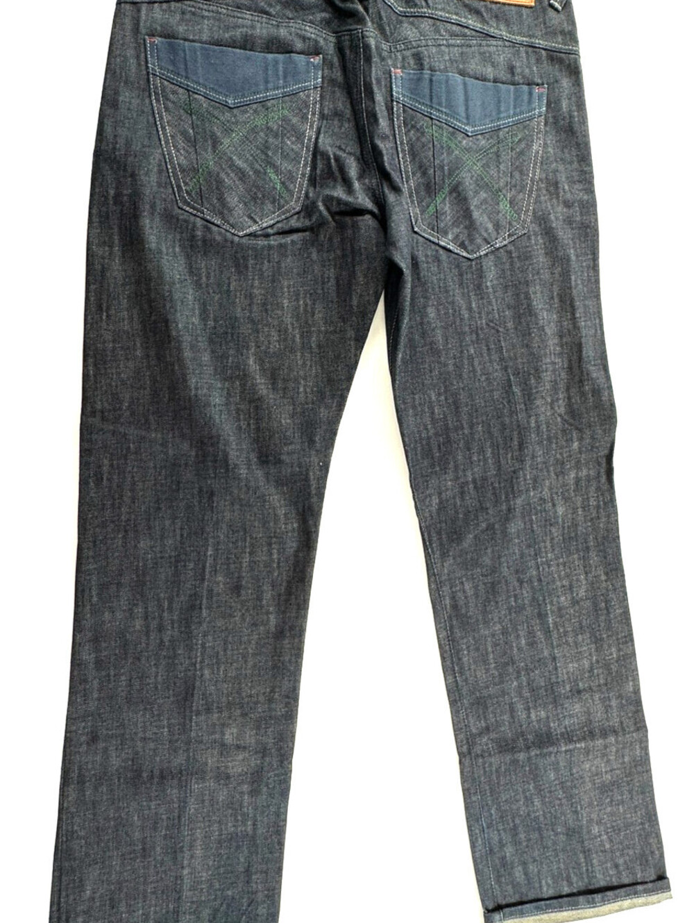 AKOO Mens Jeans Blue Denim Dark Wash Size 36 X 32 Urban Hip Hop - Picture 3 of 10